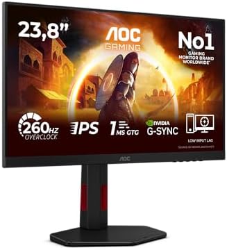 AOC Gaming 24G4ZR, écran gamer 24 pouces Full HD Fast IPS 260 Hz pour l'esport