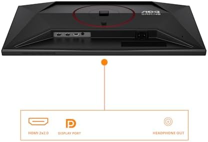 Connectique et pied ergonomique de l'écran gamer AOC Gaming 24G4ZR
