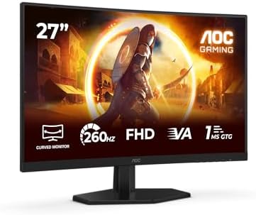 AOC Gaming C27G42ZE, écran gamer 27 pouces Full HD VA incurvé 1500R 260 Hz, vue de face