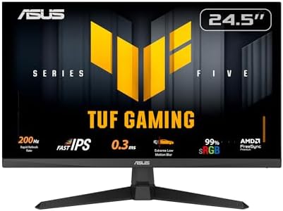 ASUS TUF Gaming VG259Q5A, écran gamer 24,5 pouces Full HD Fast IPS 200 Hz