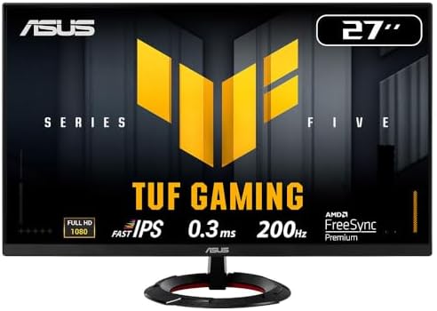ASUS TUF Gaming VG279Q5R, écran gamer 27 pouces Full HD Fast IPS 200 Hz de face
