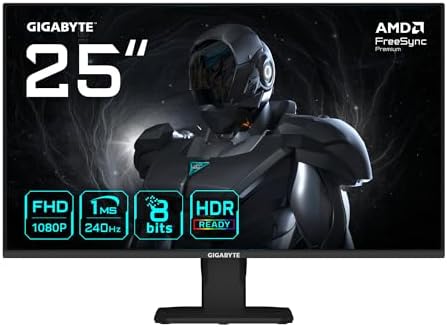 Gigabyte GS25F2A, écran gamer 24,5 pouces Full HD 240 Hz Fast IPS pour l'eSport