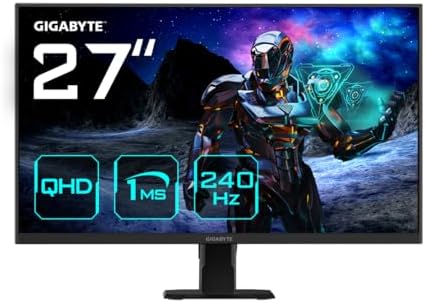 Gigabyte GS27Q X, écran gamer 27 pouces QHD SS IPS 240 Hz, vue de face avec bordures fines