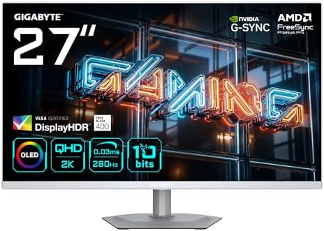 Gigabyte MO27Q2A, écran gamer 27 pouces QHD QD-OLED 280 Hz