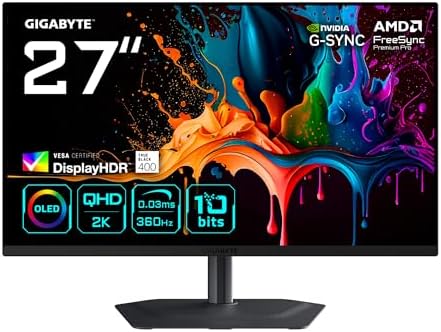 Gigabyte MO27Q3, écran gamer 27 pouces QHD QD-OLED 360 Hz