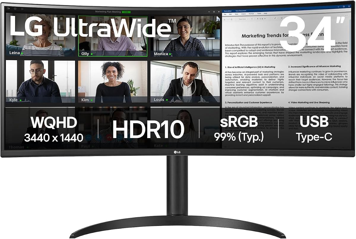 LG UltraWide 34WR55QK-B