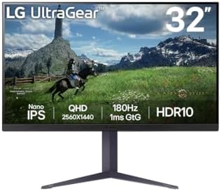 LG UltraGear 32GS85Q-B, écran gamer 32 pouces QHD Nano IPS 180 Hz aux couleurs vives