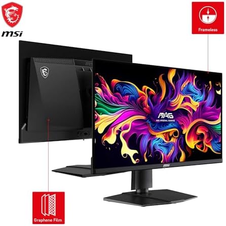 Connectique de l'écran gamer MSI 271QPX : DisplayPort 1.4a, HDMI 2.1 et USB Type-C