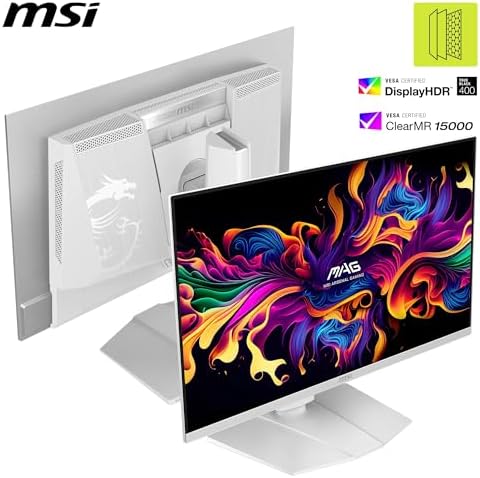 Connectique de l'écran gamer MSI MAG 272QPW : DisplayPort 1.4a, HDMI 2.1 et USB-C