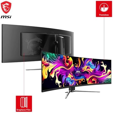 Connectique de l'écran gamer MSI MPG 491CQPA : HDMI 2.1, DisplayPort 1.4a et USB-C