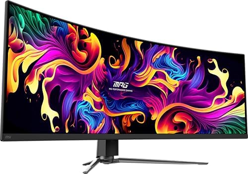 Connectique de l'écran gamer MSI 491CQPX : HDMI 2.1, DisplayPort, USB-C 90 W et KVM