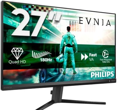 Philips Evnia 27M2N3500NL, écran gamer 27 pouces QHD VA 180 Hz de face
