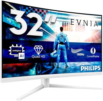 Philips Evnia 32M2C5501, écran gamer 32 pouces QHD incurvé VA, dalle allumée