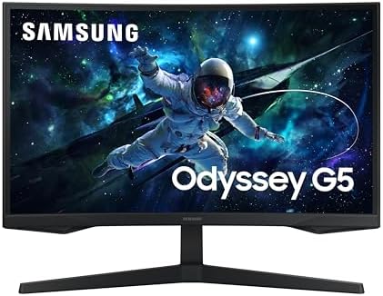Samsung Odyssey G5 G55C, écran gamer 32 pouces QHD VA incurvé 1000R de face