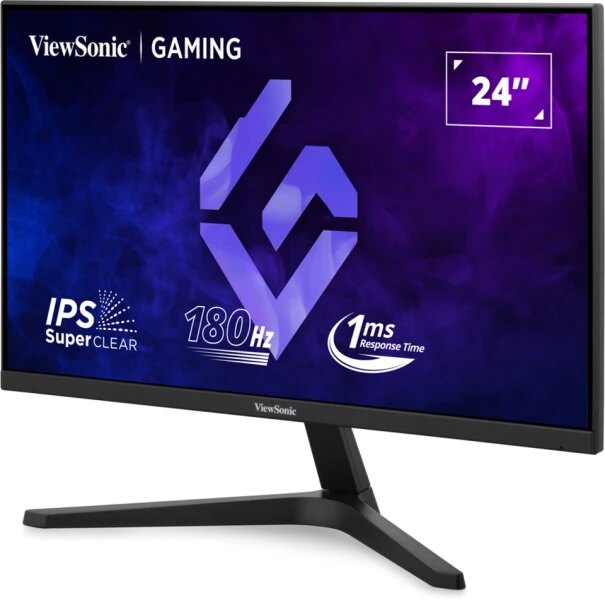 ViewSonic VX24G1-HD, écran gamer 24 pouces Full HD IPS 180 Hz, vue de trois quarts