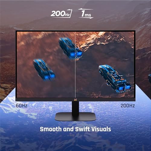 ViewSonic VX2757-2K-PRO, écran gamer 27 pouces QHD IPS 200 Hz, illustration de la fluidité 60 Hz contre 200 Hz