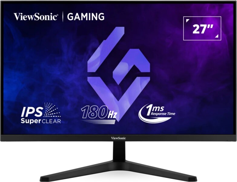 ViewSonic VX27G1-HD, écran gamer 27 pouces Full HD IPS 180 Hz vu de face